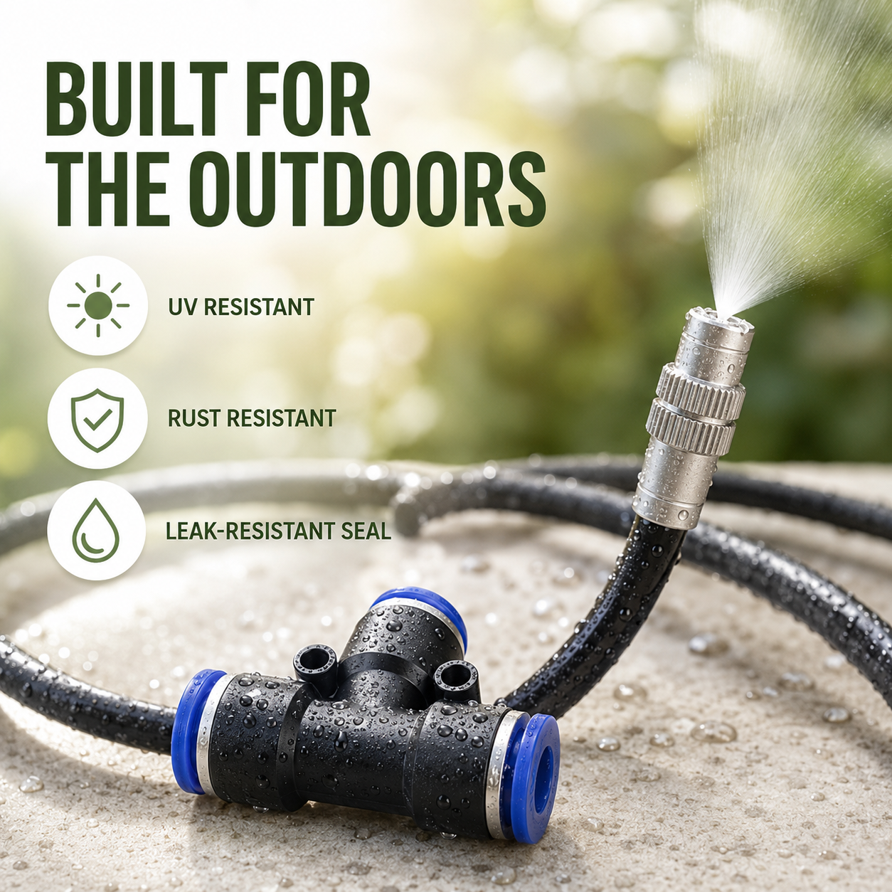 💧 360° Drip Irrigation Kit – DIY Watering for Garden & Pots