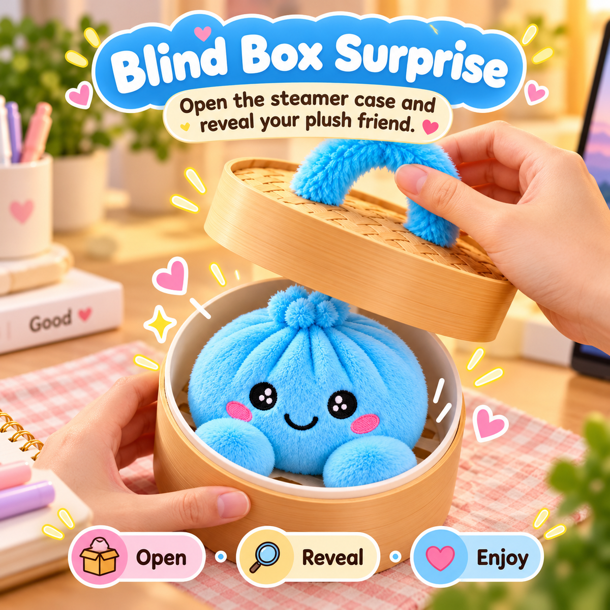 🥟 Cute Dumpling Plush Surprise 🎁 | Super Soft & Huggable with Adorable Steamer Basket 💕