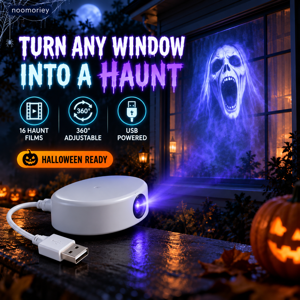 Halloween Ghost Window Projector – Spooky Effects for Home & Car