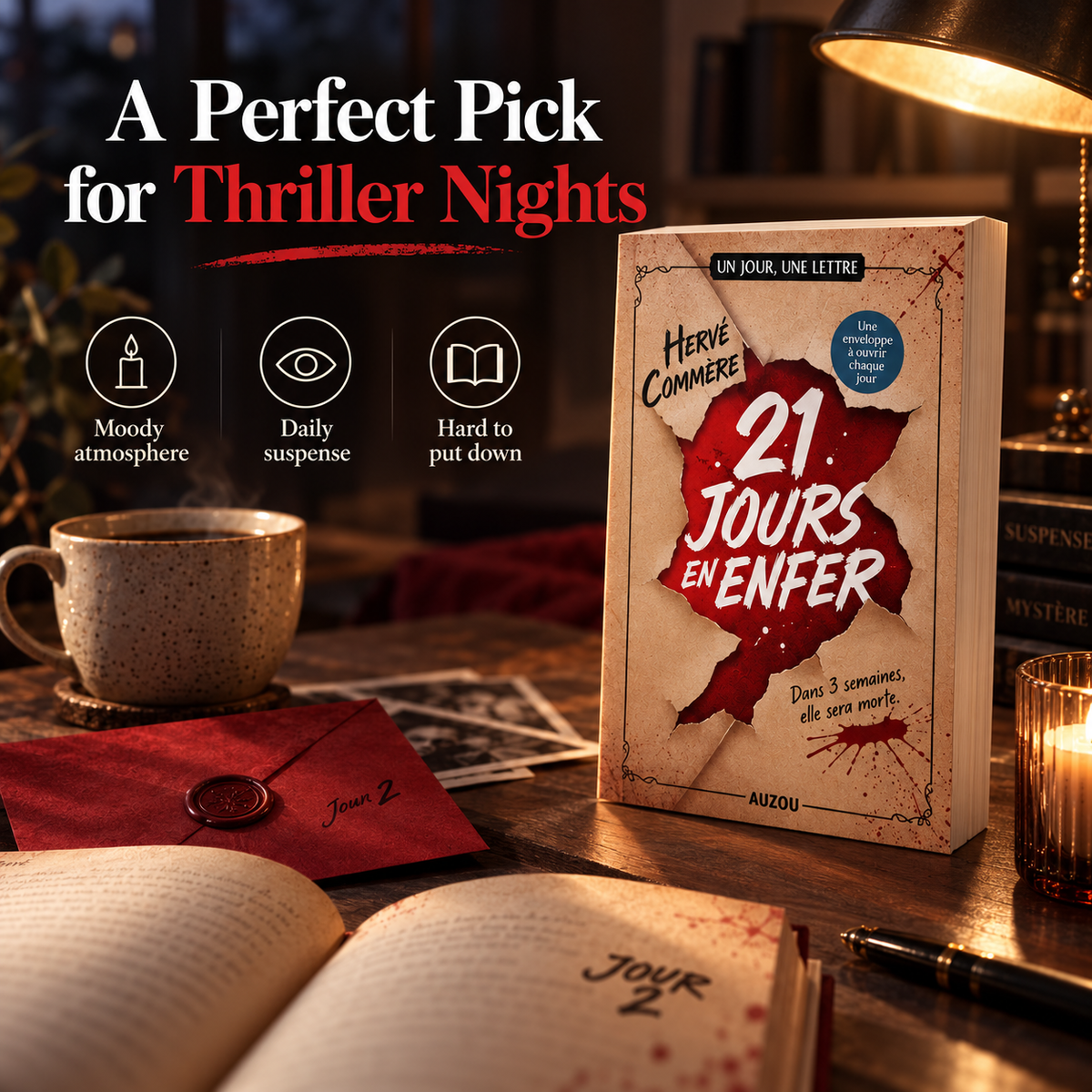 🕯️ 21 Jours En Enfer Mystery Thriller ✉️ 21-Day Envelope Reading Experience