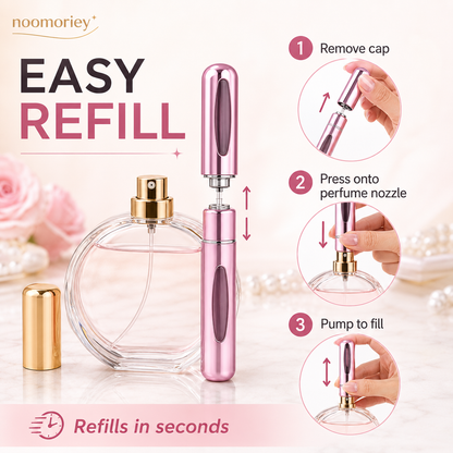 ✨ 4-Pack 5ml Refillable Perfume Atomizer Set – Leak-Proof Travel Spray Bottles