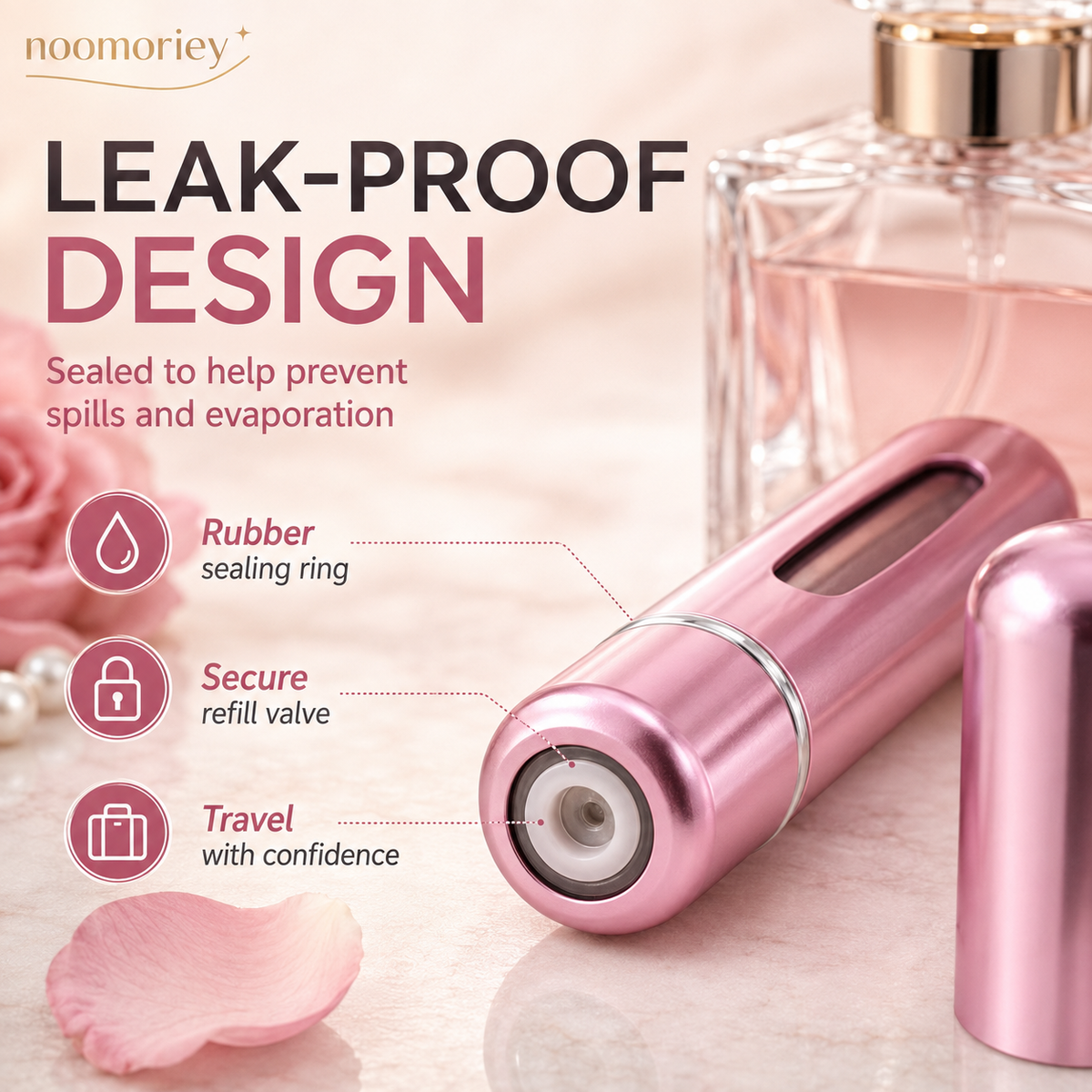 ✨ 4-Pack 5ml Refillable Perfume Atomizer Set – Leak-Proof Travel Spray Bottles