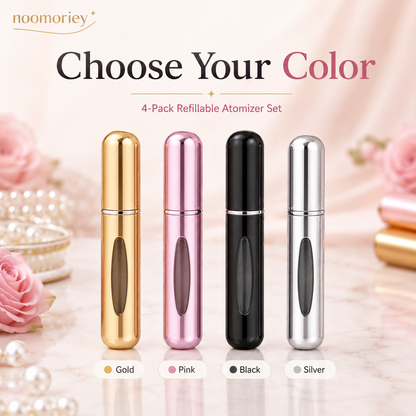 ✨ 4-Pack 5ml Refillable Perfume Atomizer Set – Leak-Proof Travel Spray Bottles