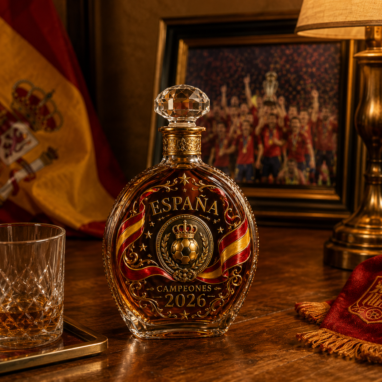 España 2026 Football Legacy Whiskey Decanter & Glass Set