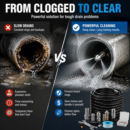 🚿 High-Pressure Sewer Jetter Nozzle – Deep Drain & Pipe Cleaning Tool