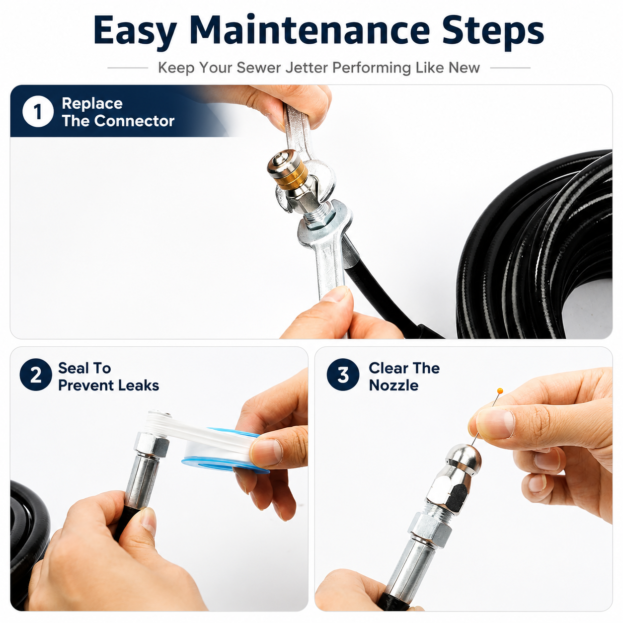 🚿 High-Pressure Sewer Jetter Nozzle – Deep Drain & Pipe Cleaning Tool