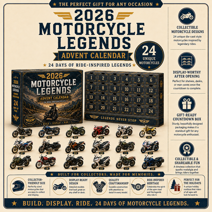 🏍️ 2026 Motorcycle Legends Advent Calendar – 24 Iconic Mini Bikes