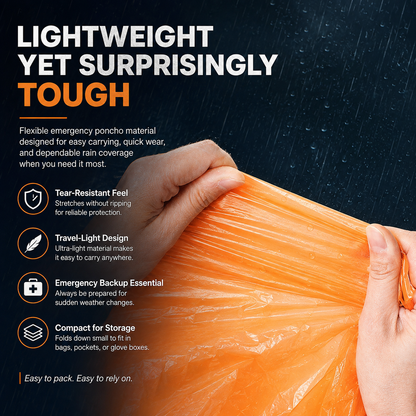 ☔ Portable Compact Raincoat – Pocket Emergency Rain Poncho