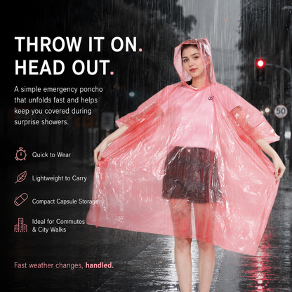 ☔ Portable Compact Raincoat – Pocket Emergency Rain Poncho