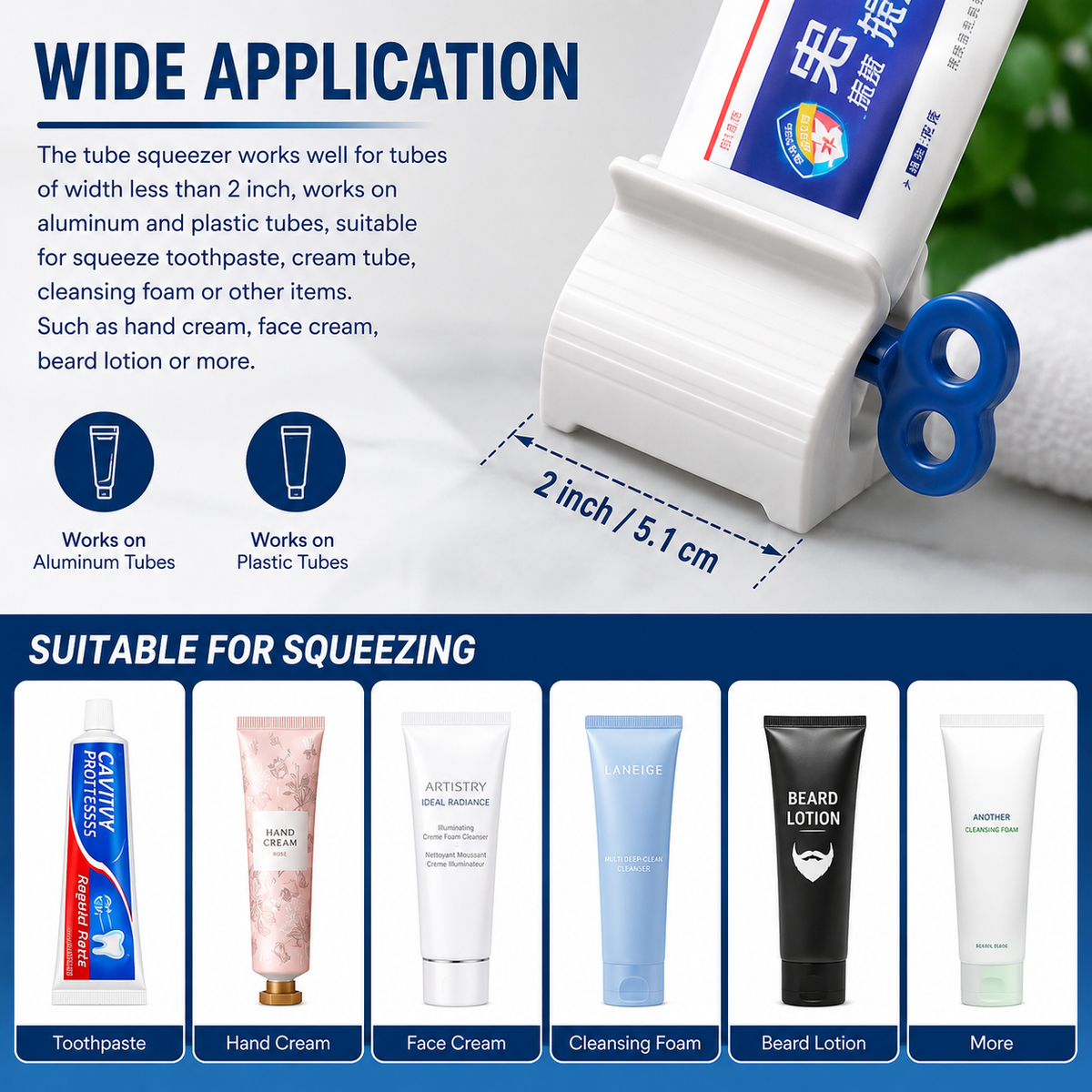 🔥3 Counts Rolling Tube Toothpaste Squeezer