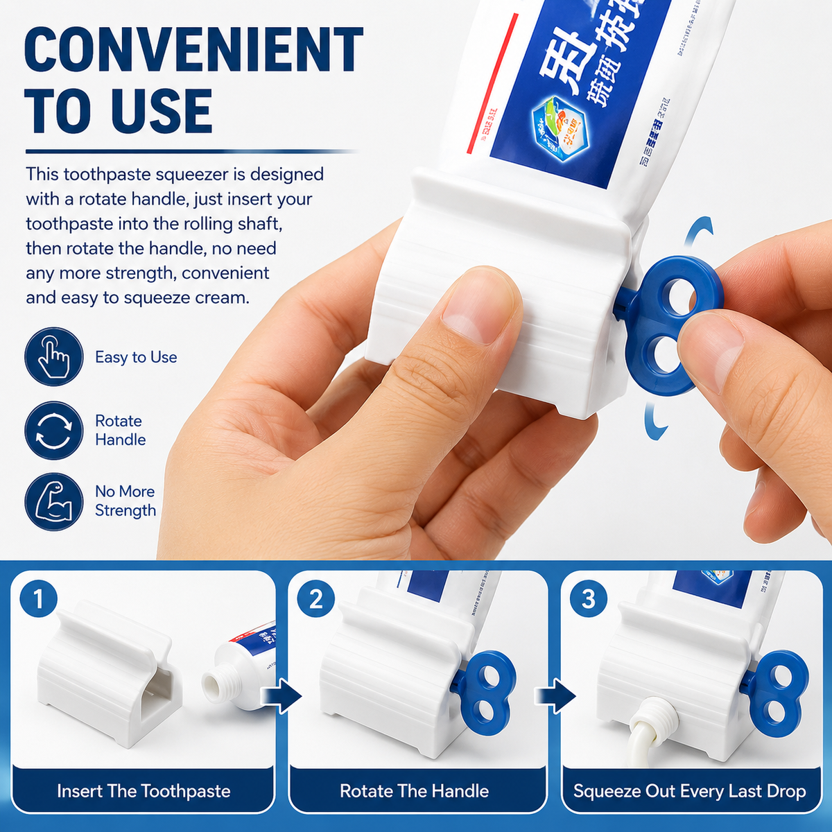 🔥3 Counts Rolling Tube Toothpaste Squeezer