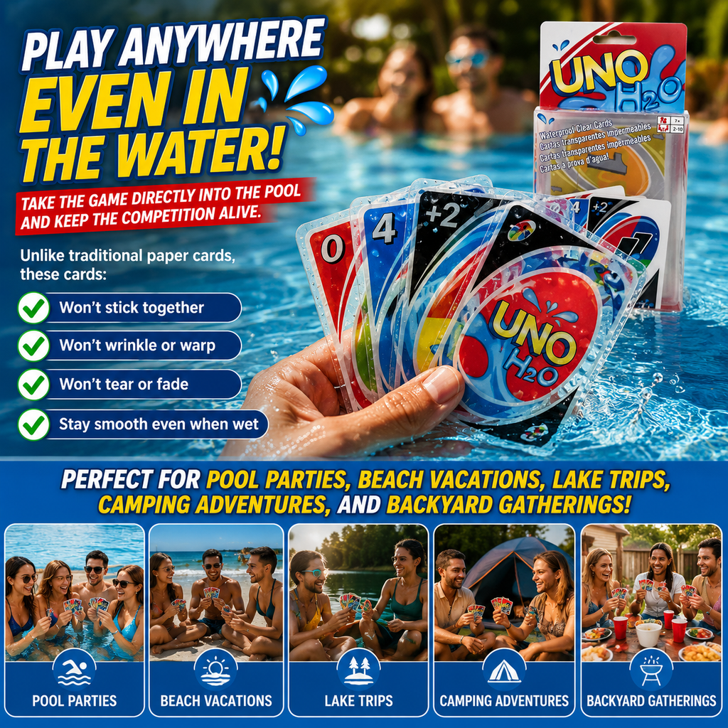 💦🎉 Splash, Play & Win – The Ultimate Waterproof Card Game! 🎉💦