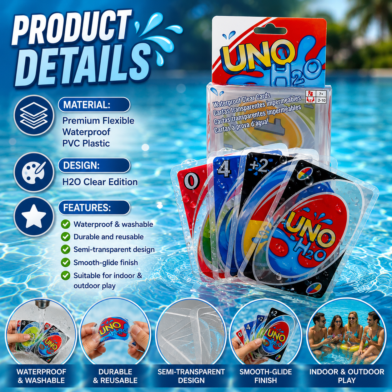 💦🎉 Splash, Play & Win – The Ultimate Waterproof Card Game! 🎉💦