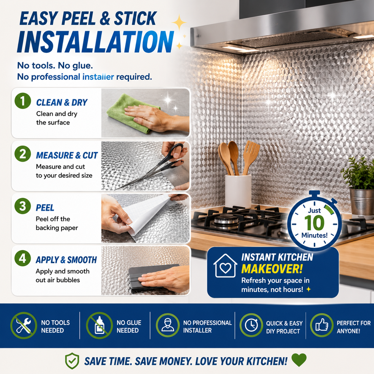 🔥Kitchen Backsplash Stickers Wallpaper