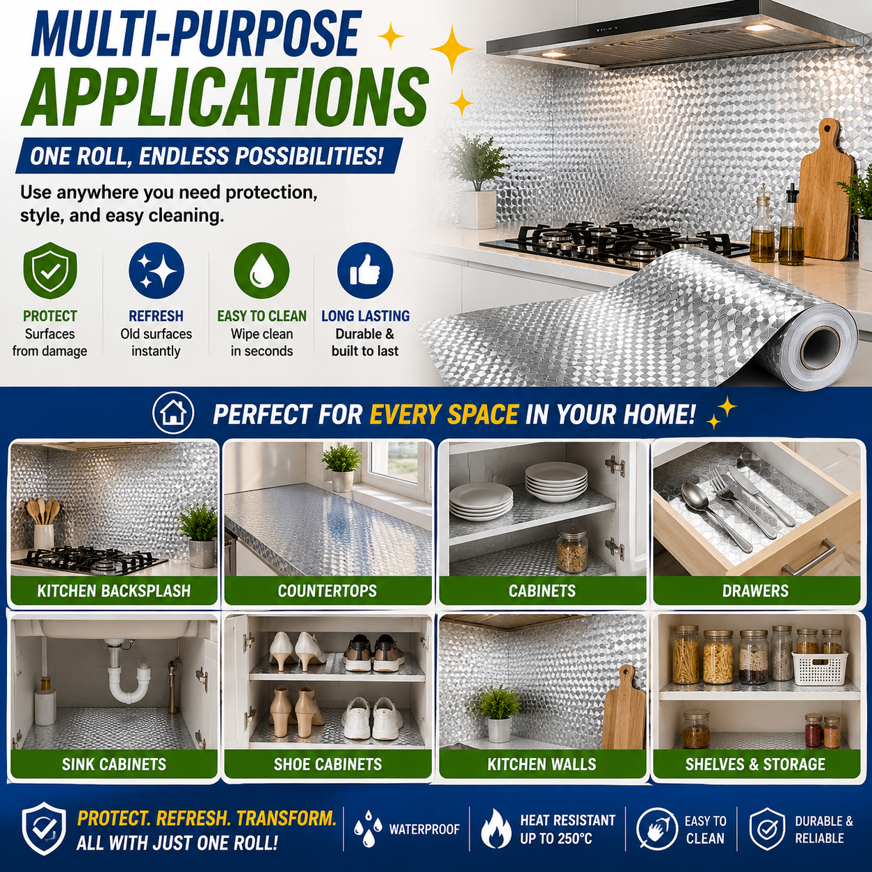 🔥Kitchen Backsplash Stickers Wallpaper