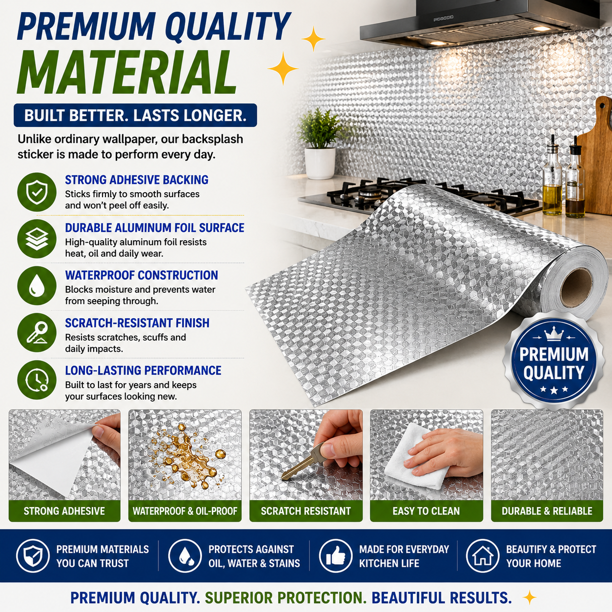 🔥Kitchen Backsplash Stickers Wallpaper