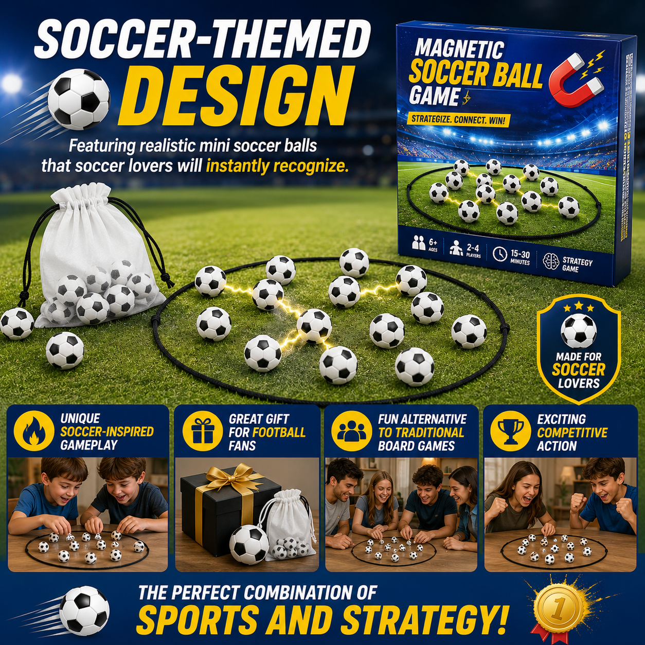 ⚽ Magnetic Soccer Ball Game