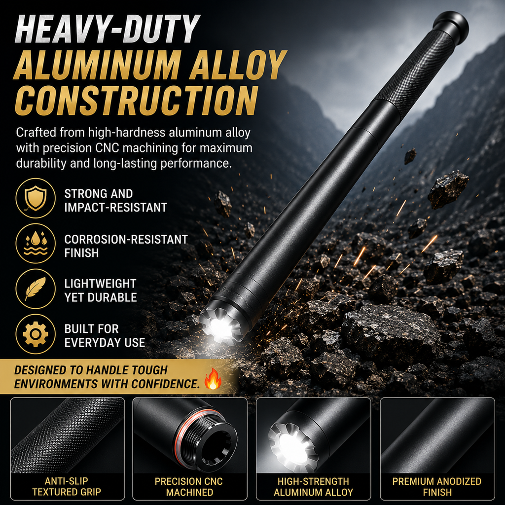 🔦 Tactical LED Flashlight Baton
