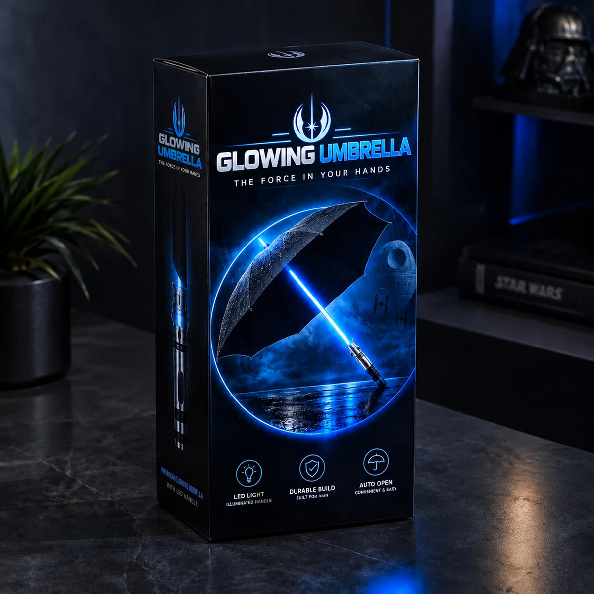 LED glowing umbrella gift packaging