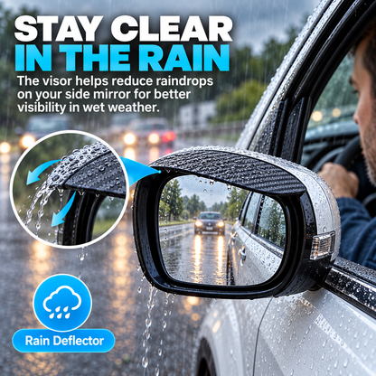 🌧️ 2-in-1 Car Mirror Rain Guards 🚗 360° Adjustable Blind Spot Mirrors (2-Pack)