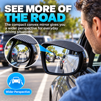 🌧️ 2-in-1 Car Mirror Rain Guards 🚗 360° Adjustable Blind Spot Mirrors (2-Pack)