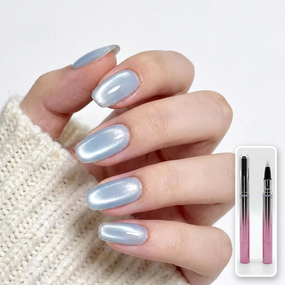 ✨ Salon Cat-Eye Gel Nail Pen 💅 – Magnetic Shine at Home