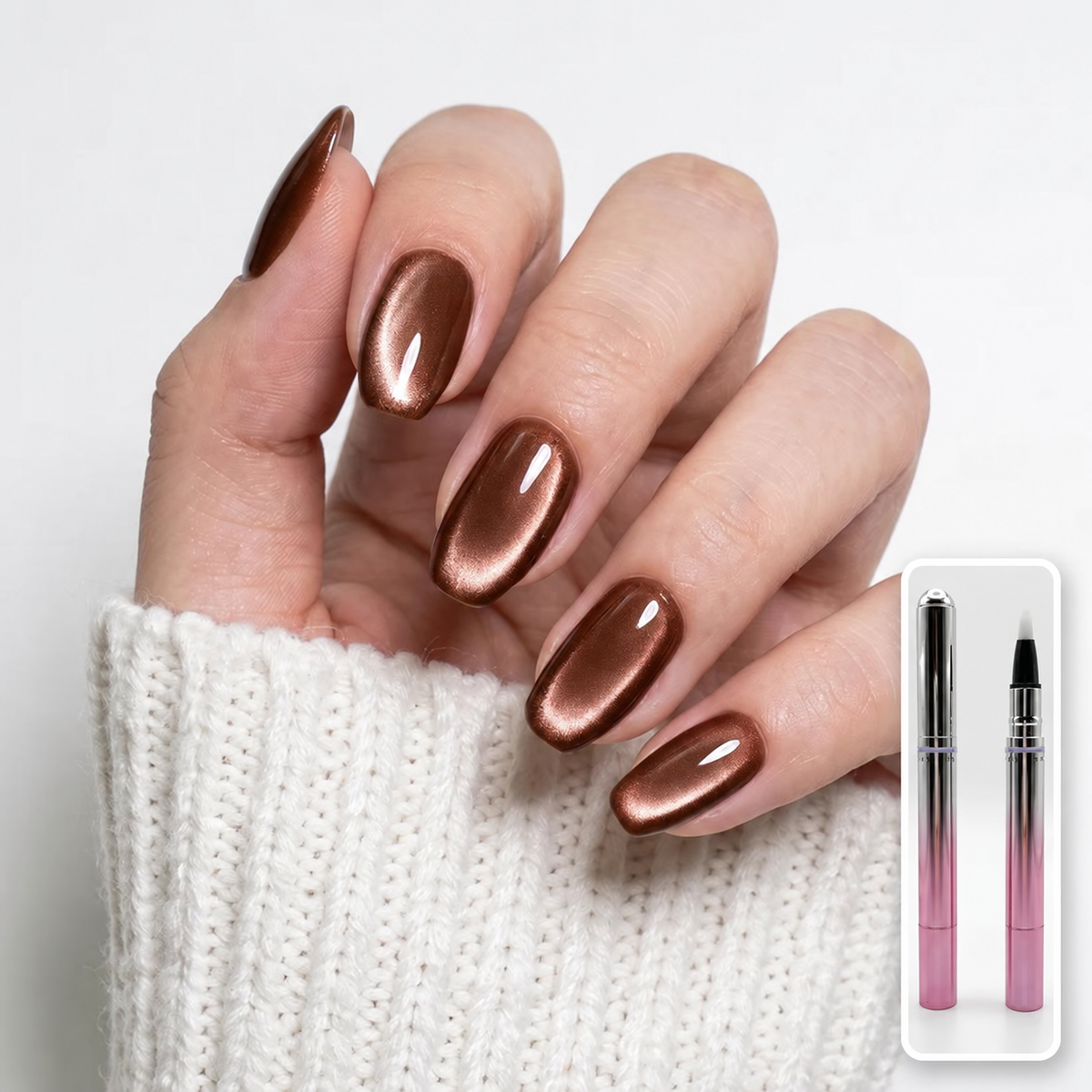✨ Salon Cat-Eye Gel Nail Pen 💅 – Magnetic Shine at Home