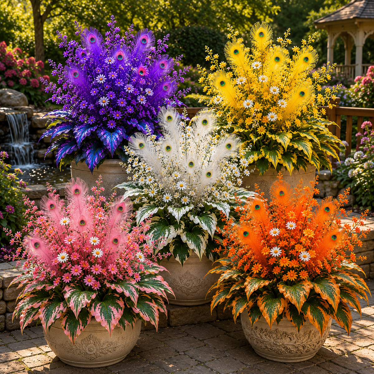🌿🔥 Peacock Flame Hosta Corms – Stunning Colors That Brighten Any Space 🦚