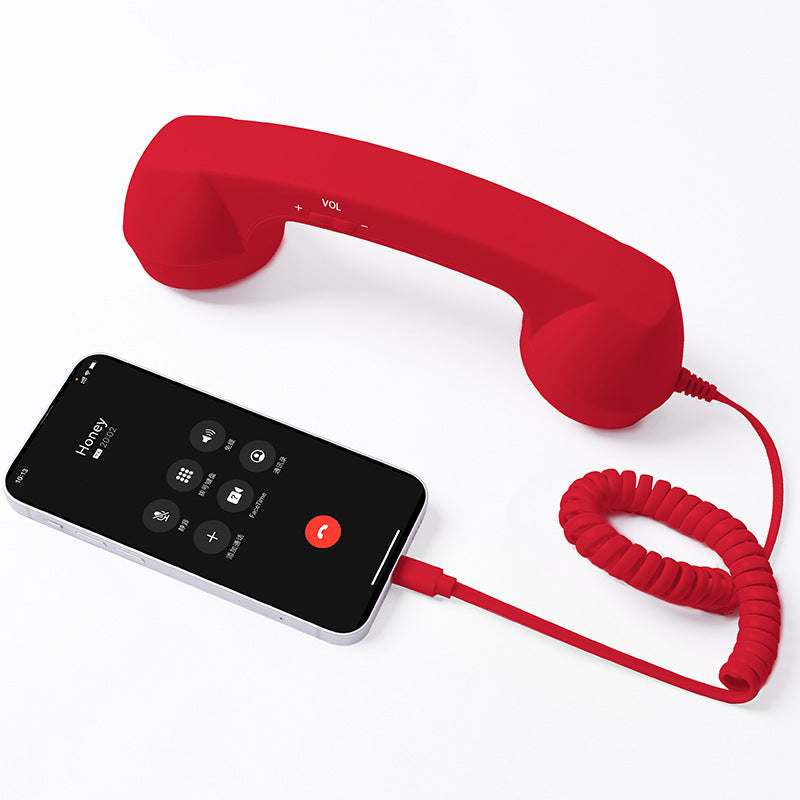 ☎️ Old School Wired Phone Handset – Classic Radiation-Proof Receiver for Mobile Phones