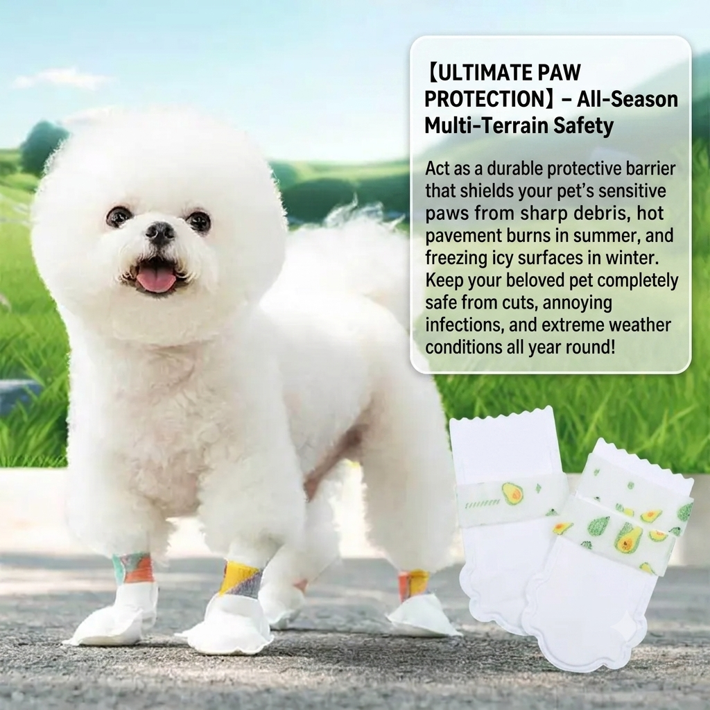 🐾 Ultimate All-Weather Disposable Dog Shoes – All-Year Paw Protection & Comfort 🐶