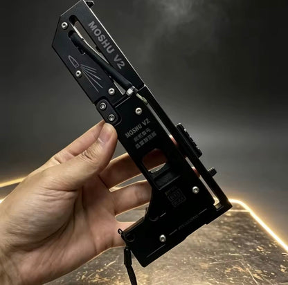 Foldable Card Slingshot V2 With Scope & Laser + 100 Metal Pellets