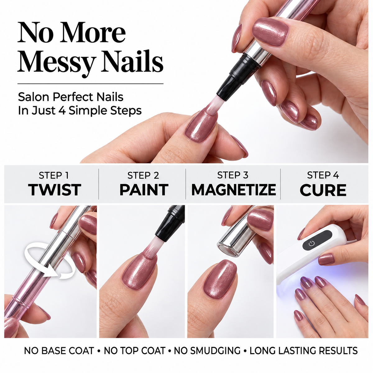 ✨ Salon Cat-Eye Gel Nail Pen 💅 – Magnetic Shine at Home