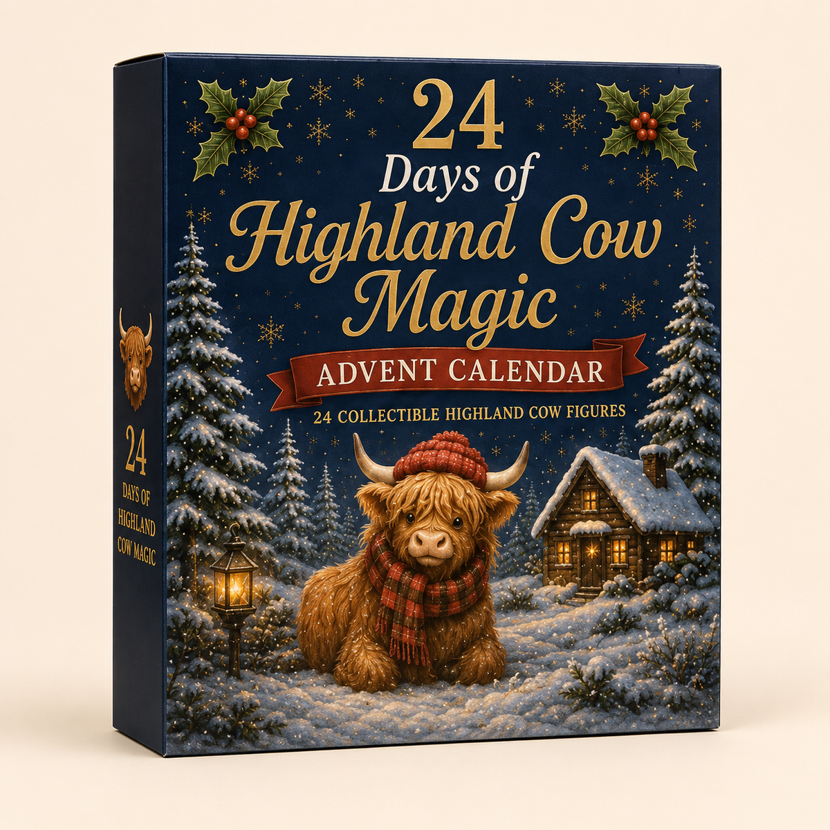 🔥LAST DAY 49% OFF-🐮 24 Days of 3D Highland Cow Advent Calendar