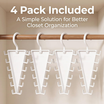 ✨ 12-Hook V-Shaped Closet Organizer – Save Space & Keep Accessories Tidy