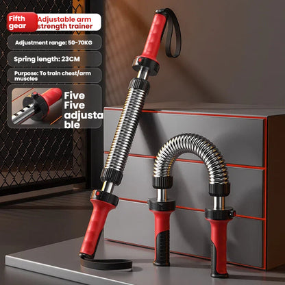 Get Gym-Strong at Home — Adjustable Arm Power Bar (20–70KG, 5 Levels)