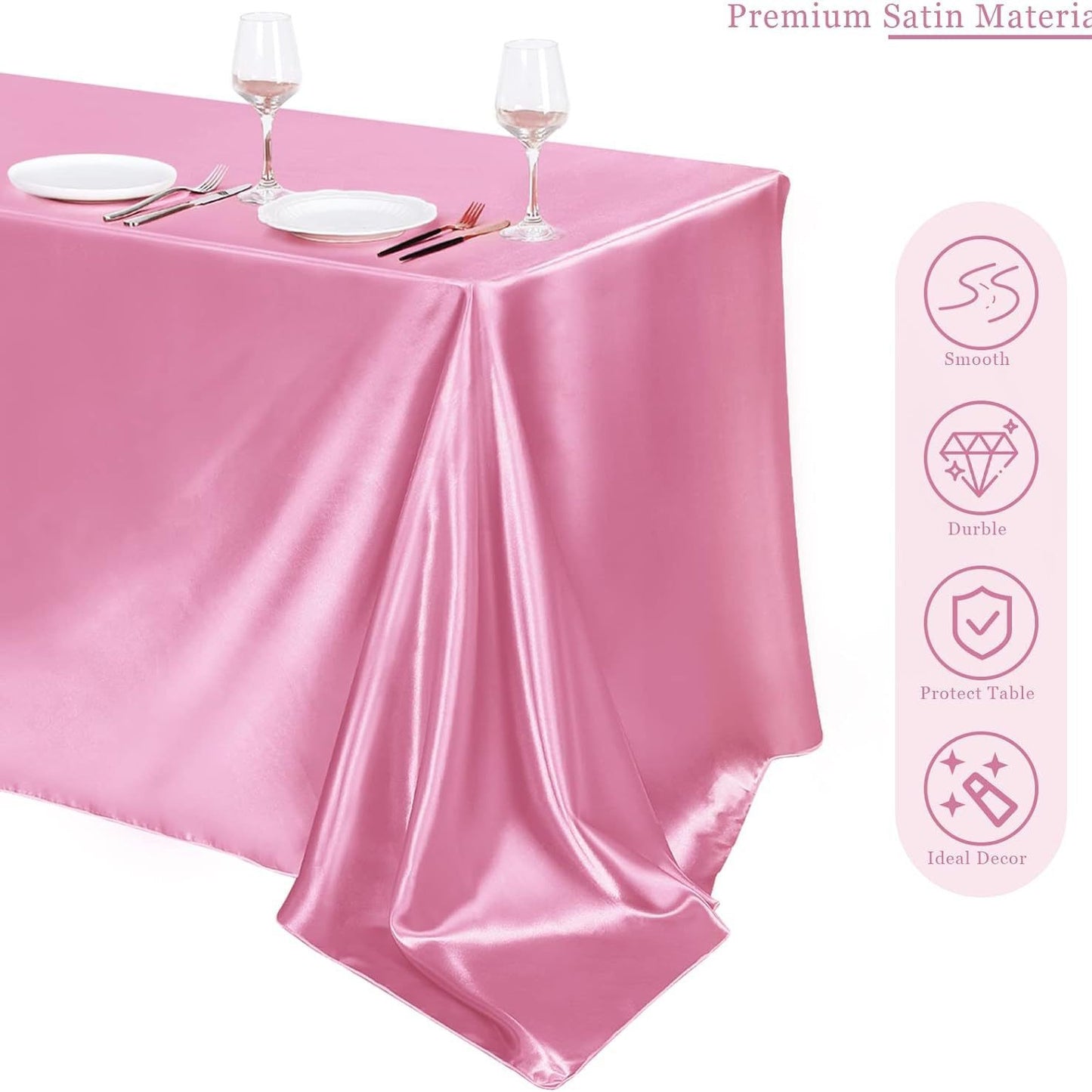 🤍 Premium Polyester Rectangle Tablecloth