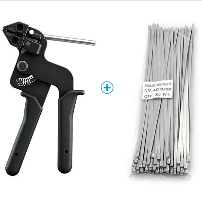 🔥Stainless Steel Cable Tie Gun with Metal Zip Ties