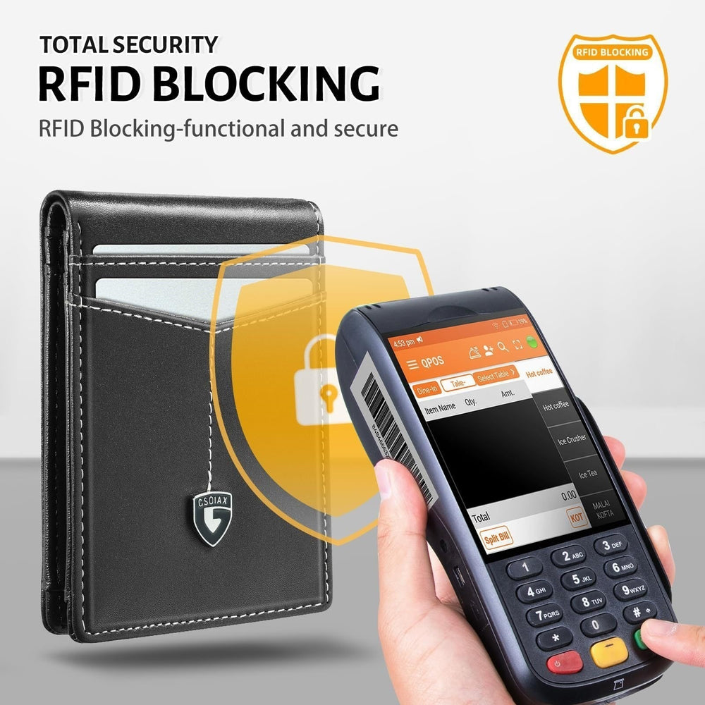 RFID blocking wallet concept illustration