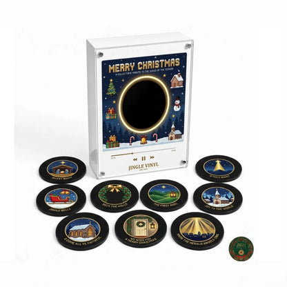 Christmas Vinyl Player Fridge Record NFC Magnetic Music Box Set