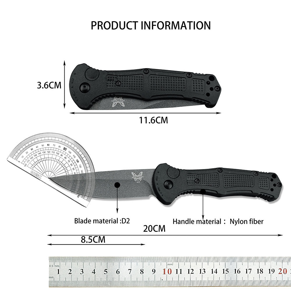 D2 Steel Tactical Folding Pocket Knife for Outdoor EDC Camping