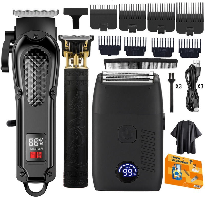 3-Piece Professional Hair Clipper & Trimmer Kit for Men