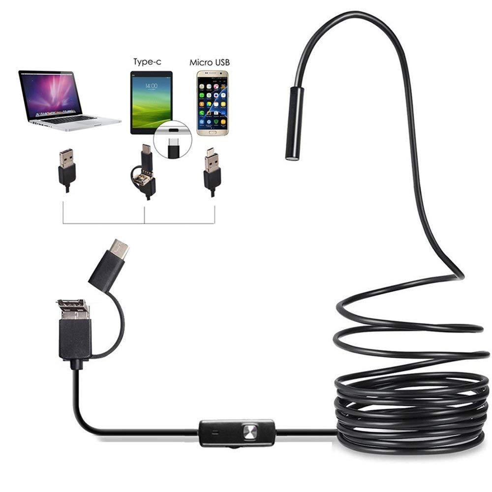 Endoscope camera connector options for compatible phones and computers