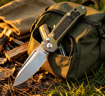 🏕️MICR Gen III Folding Knife 🔪 D2 Steel Camp Tool