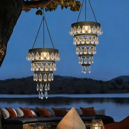 🔥Solar Hanging Crystal Chandelier