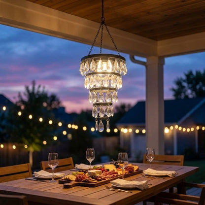 🔥Solar Hanging Crystal Chandelier