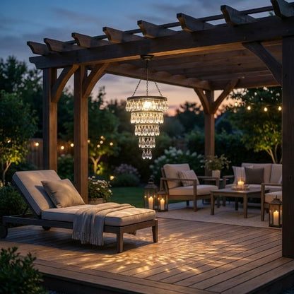 🔥Solar Hanging Crystal Chandelier