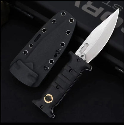 D2 Button Lock Folding Knife