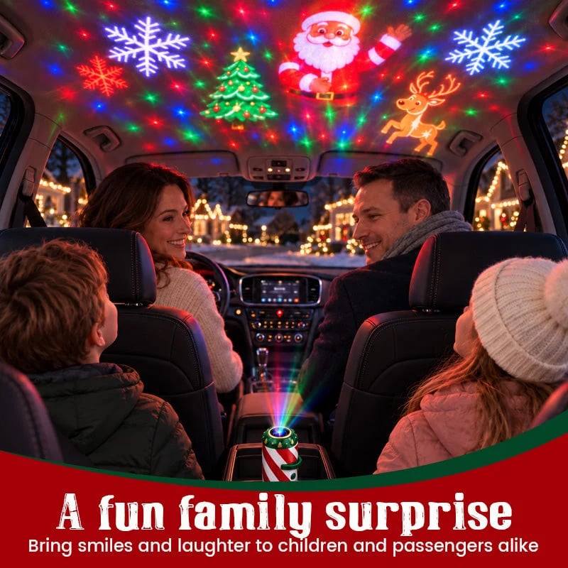 🎅🌠🎄 Merry Ride Christmas Car Projector Light – 5D Festive Projection Effect