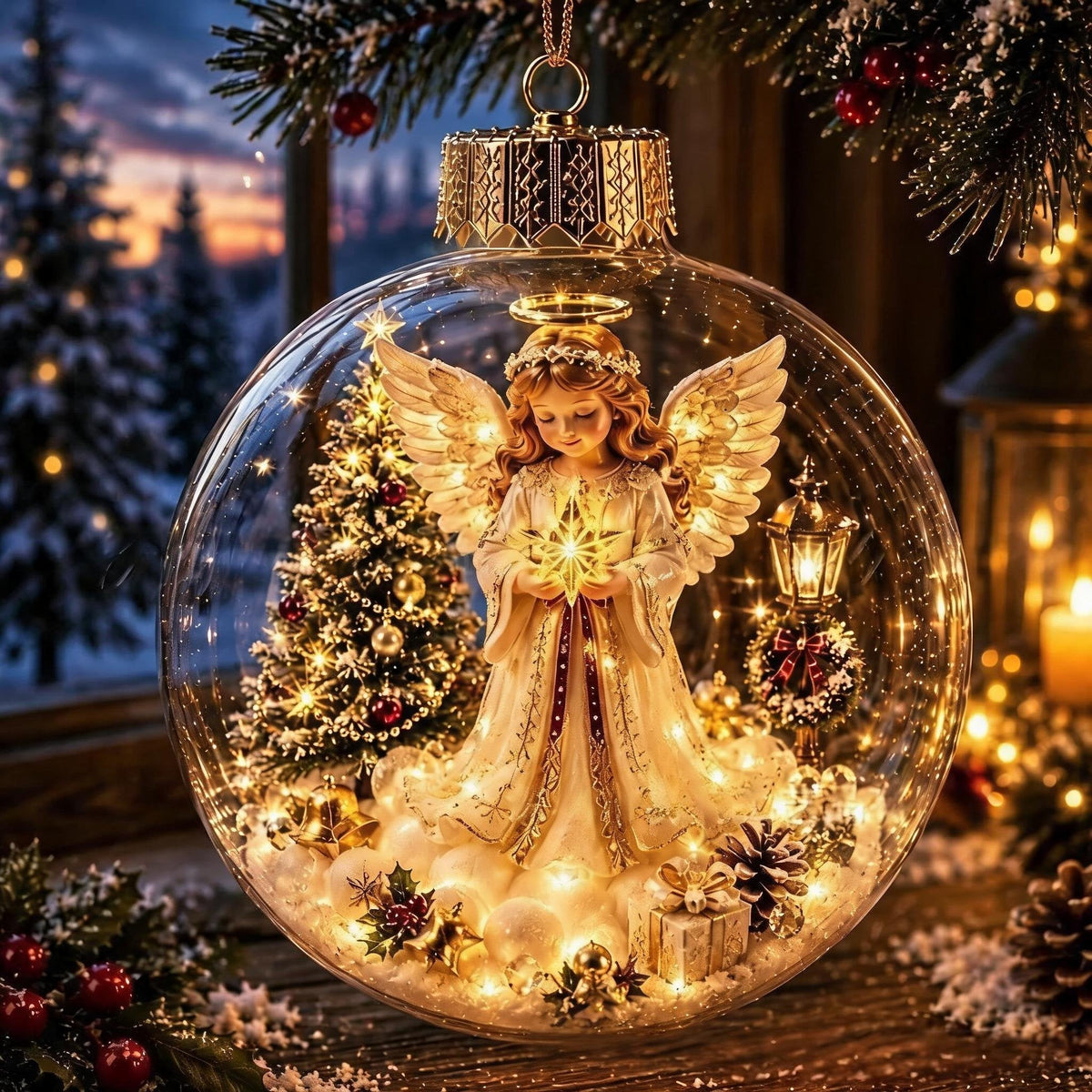 Glowing Christmas Diorama Ornament