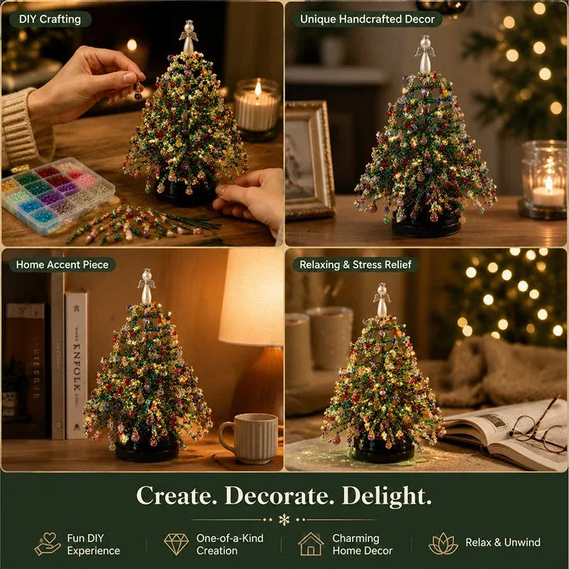 🤶🏼🎅DIY Beaded Christmas Tree Kit – 🎄Create Your Own Sparkling Holiday Decoration